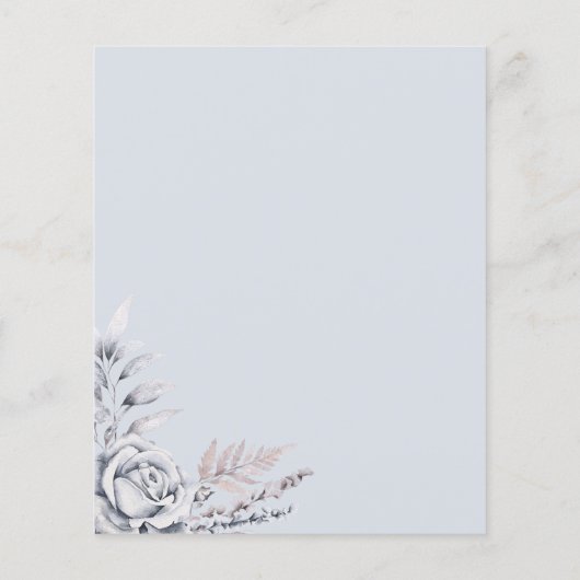 Budget Winter Pine Cone Blumenzwiebeleinladung (Rückseite)