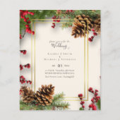 BUDGET Winter Red Berries Pine Cones Wedding (Vorderseite)
