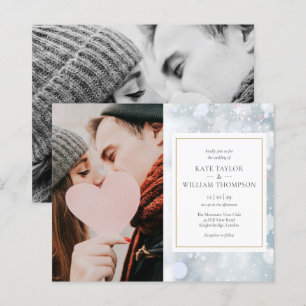 Budget Winter Schneeflocken Fotos Hochzeitseinladu
