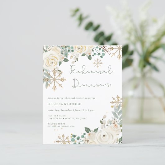 Budget Winter Snowflake Probe Dinner (Stehend Vorderseite)