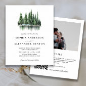 Budget Winter Wald Foto QR Code Hochzeit einladen
