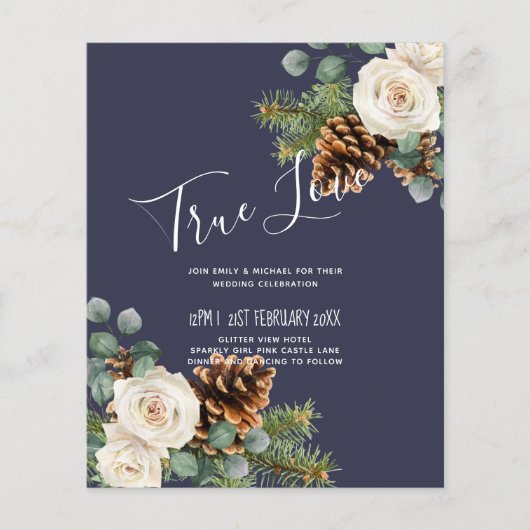 BUDGET Winter Wedding Eukalyptus Grüne Rose (Vorderseite)