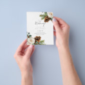 BUDGET Winter Wedding Eukalyptus Grüne Rose Flyer (Gruppe)