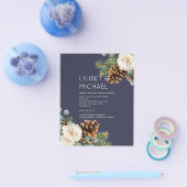 BUDGET Winter Wedding Eukalyptus Grüne Rose Flyer (Einzeln)