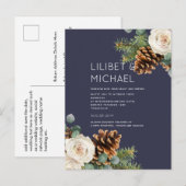 BUDGET Winter Wedding Eukalyptus Grüne Rose Postkarte (Vorne/Hinten)