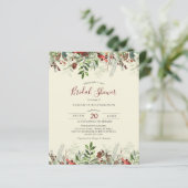 Budget Winter Wedding Floral Berry Brautparty (Stehend Vorderseite)