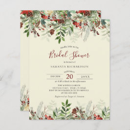 Budget Winter Wedding Floral Berry Brautparty
