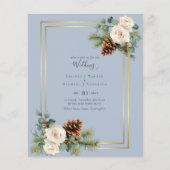 BUDGET Winter Wedding White Roses Gold Dusty Blue (Vorderseite)
