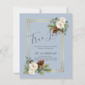 BUDGET Winter Wedding White Roses Gold Dusty Blue (Vorderseite)