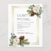 BUDGET Winter Wedding White Roses Gold Dusty Blue (Vorderseite)