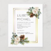 BUDGET Winter Wedding White Roses Gold Dusty Blue (Vorderseite)