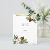 BUDGET Winter Wedding White Roses Gold Dusty Blue (Stehend Vorderseite)