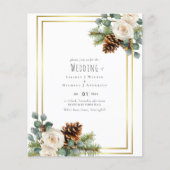 BUDGET Winter Wedding White Roses Gold Dusty Blue (Vorderseite)