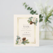 BUDGET Winter Wedding White Roses Gold Dusty Blue (Stehend Vorderseite)