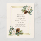 BUDGET Winter Wedding White Roses Gold Dusty Blue (Vorderseite)
