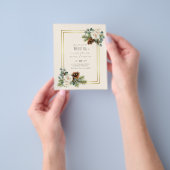 BUDGET Winter Wedding White Roses Gold Dusty Blue Flyer (Gruppe)