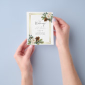 BUDGET Winter Wedding White Roses Gold Dusty Blue Flyer (Gruppe)