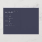 BUDGET Winter Wedding White Roses Gold Dusty Blue Postkarte (Rückseite)