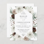 Budget Winter White Floral & Pine Wedding (Vorne/Hinten)