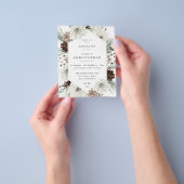 Budget Winter White Floral & Pine XMas or Holiday Flyer (Gruppe)