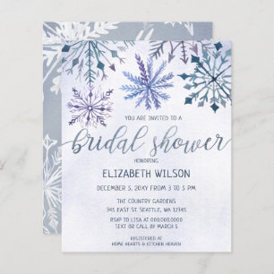 Budget Winter Wonderland Bridal Dusche Einladung