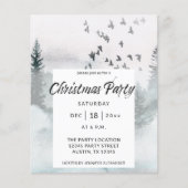 Budget Winterbaum Rustikales Weihnachtsfest Party Flyer (Vorne)