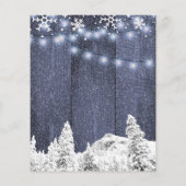 Budget Winterwunderland Brautdusche Einladung (Rückseite)