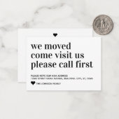 Budget Wir bewegen kommen Besuch Anruf erste Karte (Vorderseite/Rückseite Beispiel)