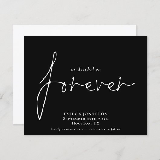 Budget Wir entschieden uns für Forever Black Save (Vorne/Hinten)