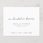 Budget Wir entschieden uns Save the Date für Forev (Vorderseite)