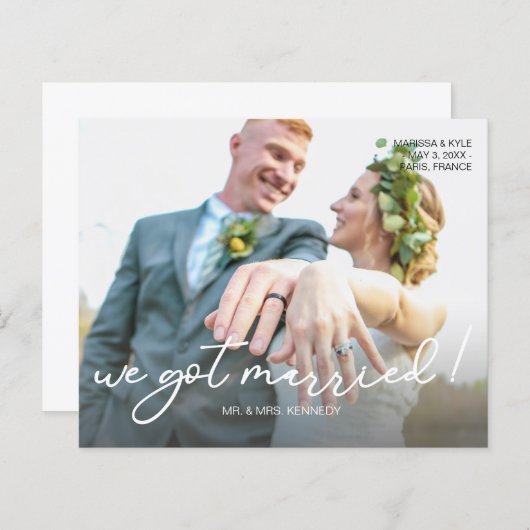 Budget Wir Got Verheiratet S Foto Hochzeitsankündi (Vorne/Hinten)