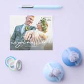 Budget Wir Got Verheiratet S Foto Hochzeitsankündi Flyer (Einzeln)