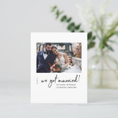 Budget Wir Got Verheiratete Mod Wedding Ankündigun (Stehend Vorderseite)