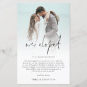 Budget Wir haben 2 Foto Script Elopement Ankündigu (Vorderseite)