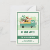 Budget Wir haben den grünen Lkw auf die Straße ver Mitteilungskarte (Vorderseite)