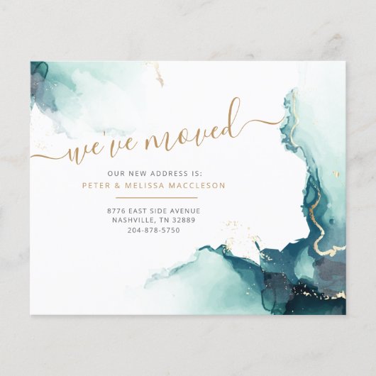 Budget Wir haben die Ankündigung einer neuen Adres (Vorderseite)