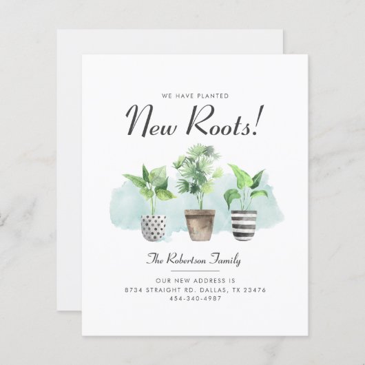 Budget Wir haben die Ankündigung "New Roots Moving (Vorne/Hinten)