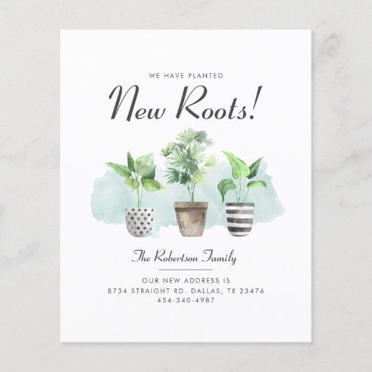 Budget Wir haben die Ankündigung "New Roots Moving (Vorderseite)