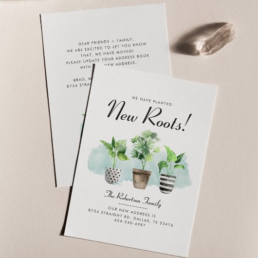 Budget Wir haben die Ankündigung "New Roots Moving Flyer