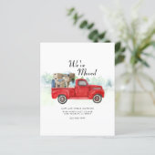 Budget Wir haben die Ankündigung von Adressänderun (Stehend Vorderseite)