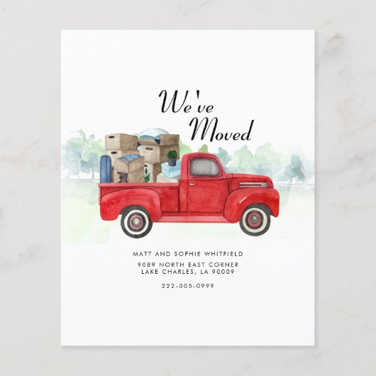 Budget Wir haben die Ankündigung von Adressänderun (Vorderseite)