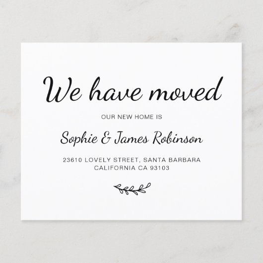 Budget Wir haben die neue Zuhause Moving Ankündigu (Vorderseite)