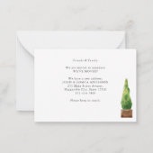 Budget Wir haben die Pflanze an der weißen Tür ver Mitteilungskarte (Rückseite)