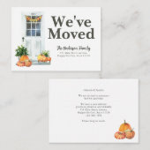 Budget Wir haben die Tür Pumpkin Fall Moving Card  Mitteilungskarte (Vorne/Hinten)