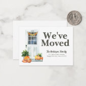 Budget Wir haben die Tür Pumpkin Fall Moving Card  Mitteilungskarte (Vorderseite/Rückseite Beispiel)