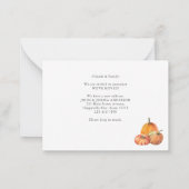 Budget Wir haben die Tür Pumpkin Fall Moving Card  Mitteilungskarte (Rückseite)