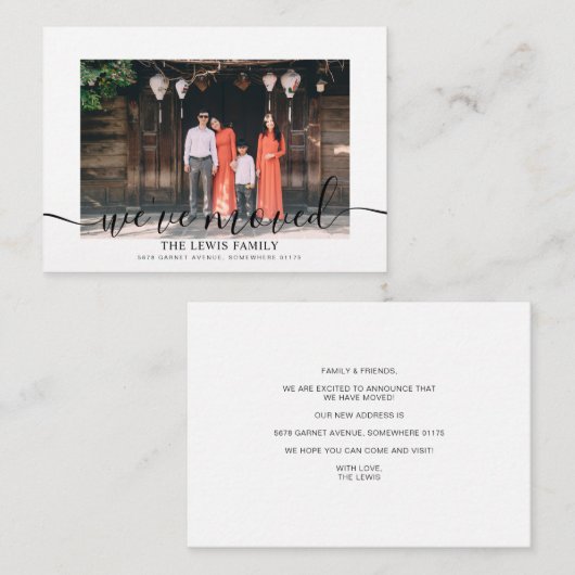 Budget Wir haben Foto Ankündigung verschoben Postk (Vorne/Hinten)