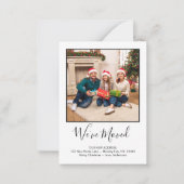 Budget Wir haben Foto Blue Kariert Holiday Moving  Mitteilungskarte (Vorderseite)