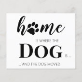 Budget Wir haben Hunde verschoben Ankündigung (Vorderseite)