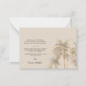 Budget Wir haben Palm Trees umgezogen, um den Wand Mitteilungskarte (Rückseite)